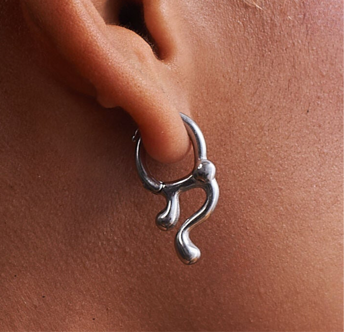 Drip Huggie Steel 2.0 Earrings