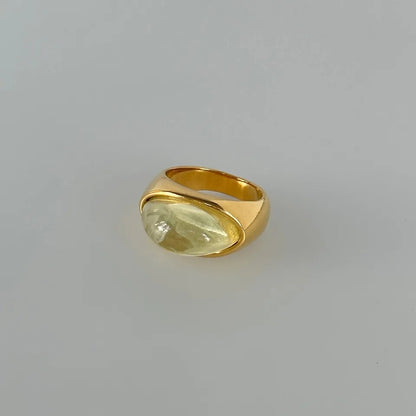 Sage Stone 18k Gold Plated Ring