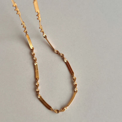 Twisted Snake Gold Chain Necklace