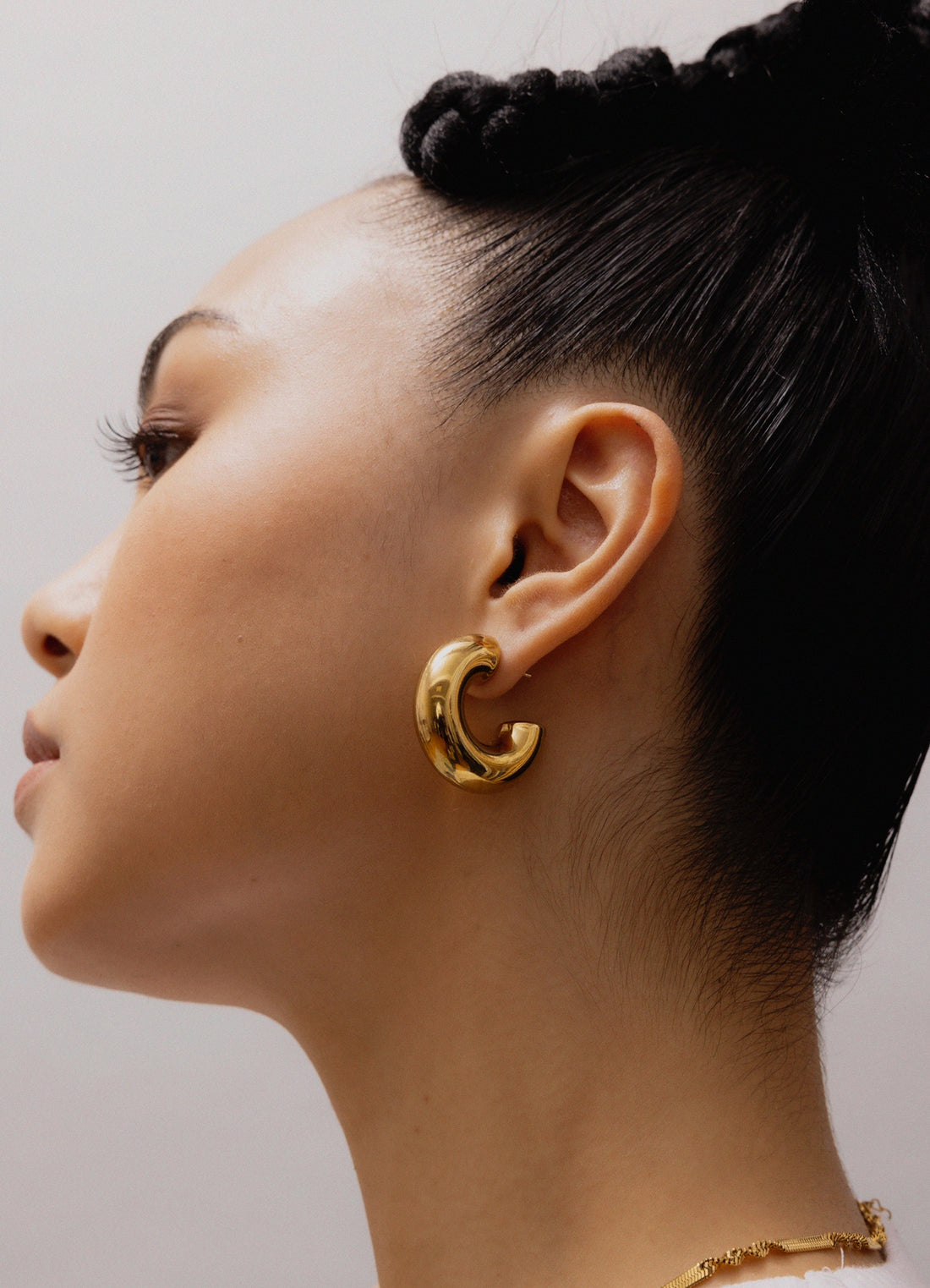 Midi Bold 18k Gold Plated Hoop Earrings