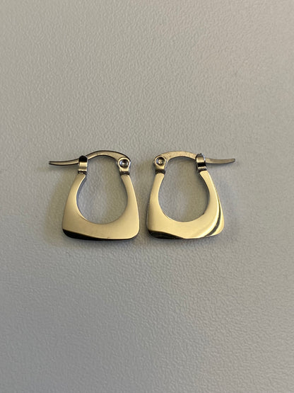 Mini Square Stainless Steel Earrings