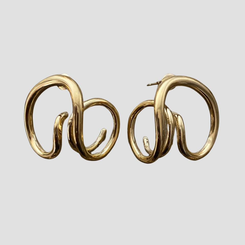 Infinity 18k Gold Loop Earrings