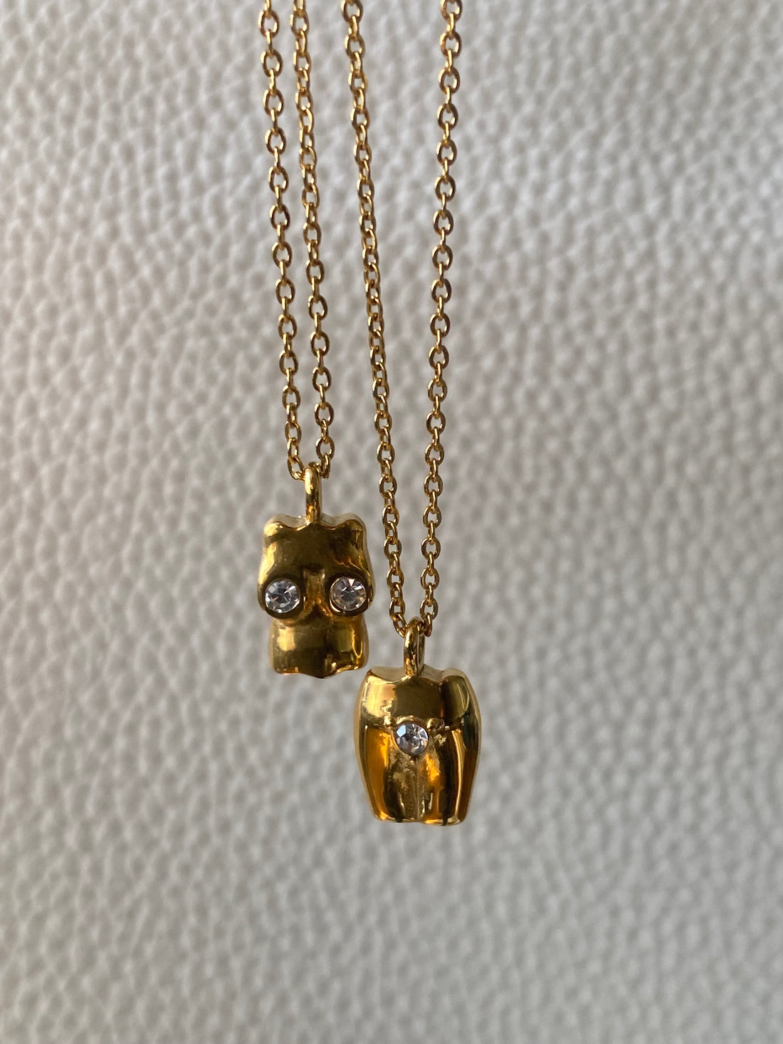 Boobs CZ Gold Dainty Pendant Necklace