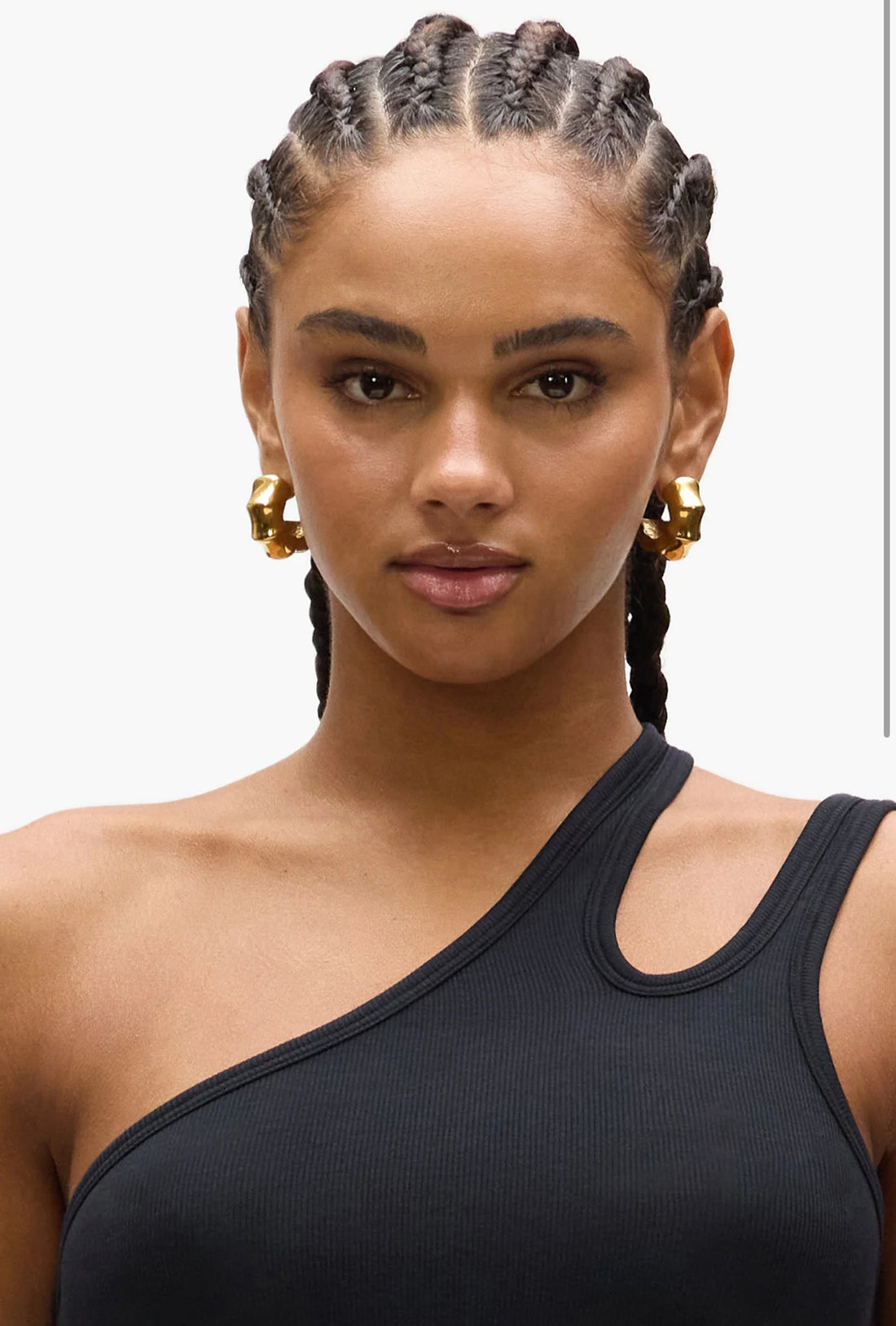 Bold Midi Bamboo 18k Gold Earrings