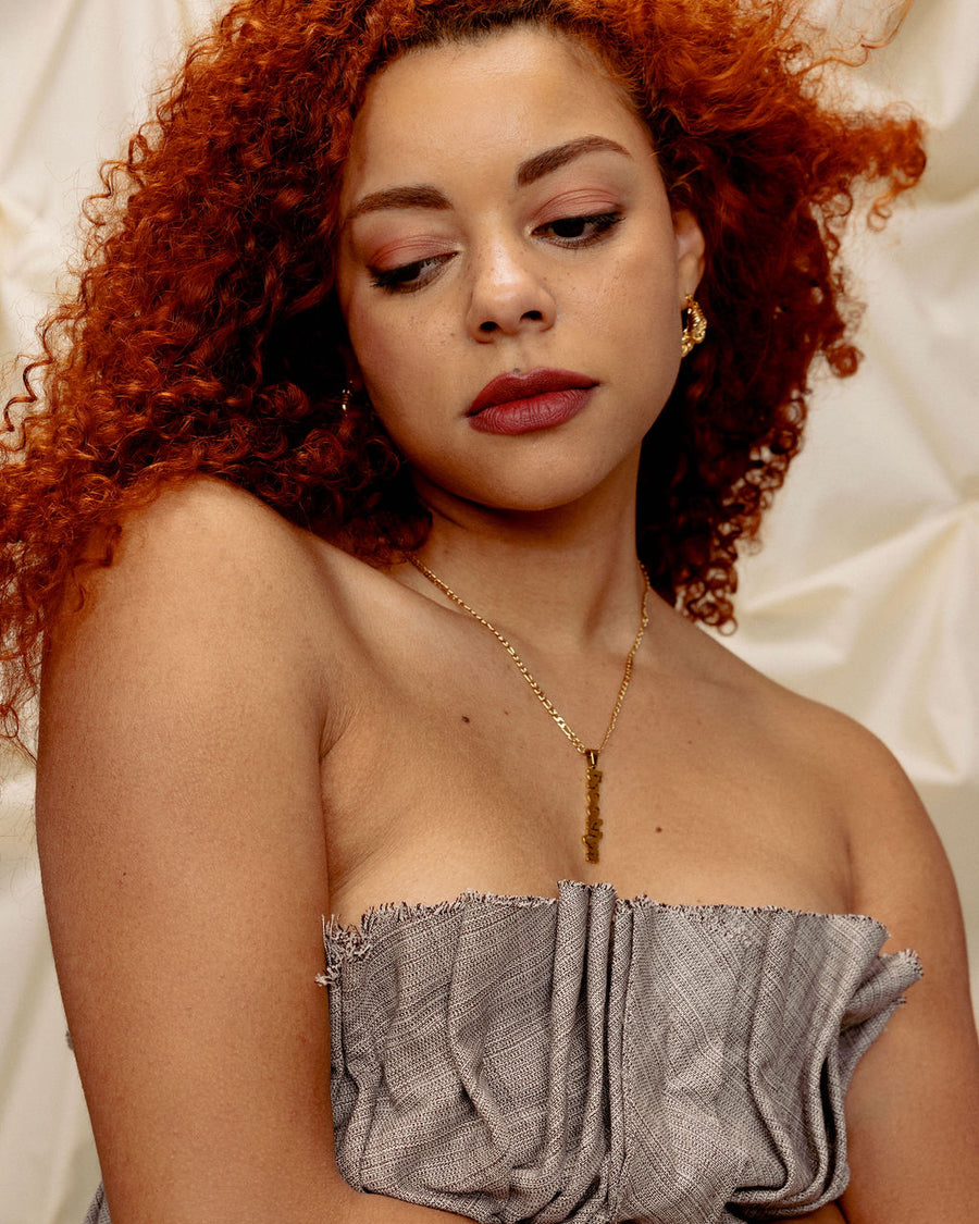 'Brooklyn' or 'Uptown' 18k Gold Plated Nameplate Necklaces