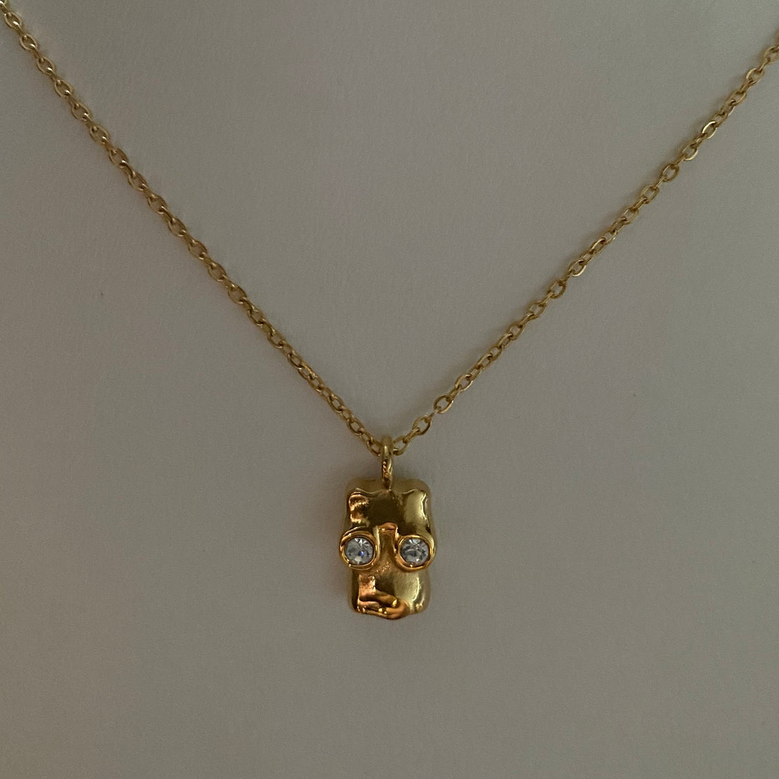 Boobs CZ Gold Dainty Pendant Necklace