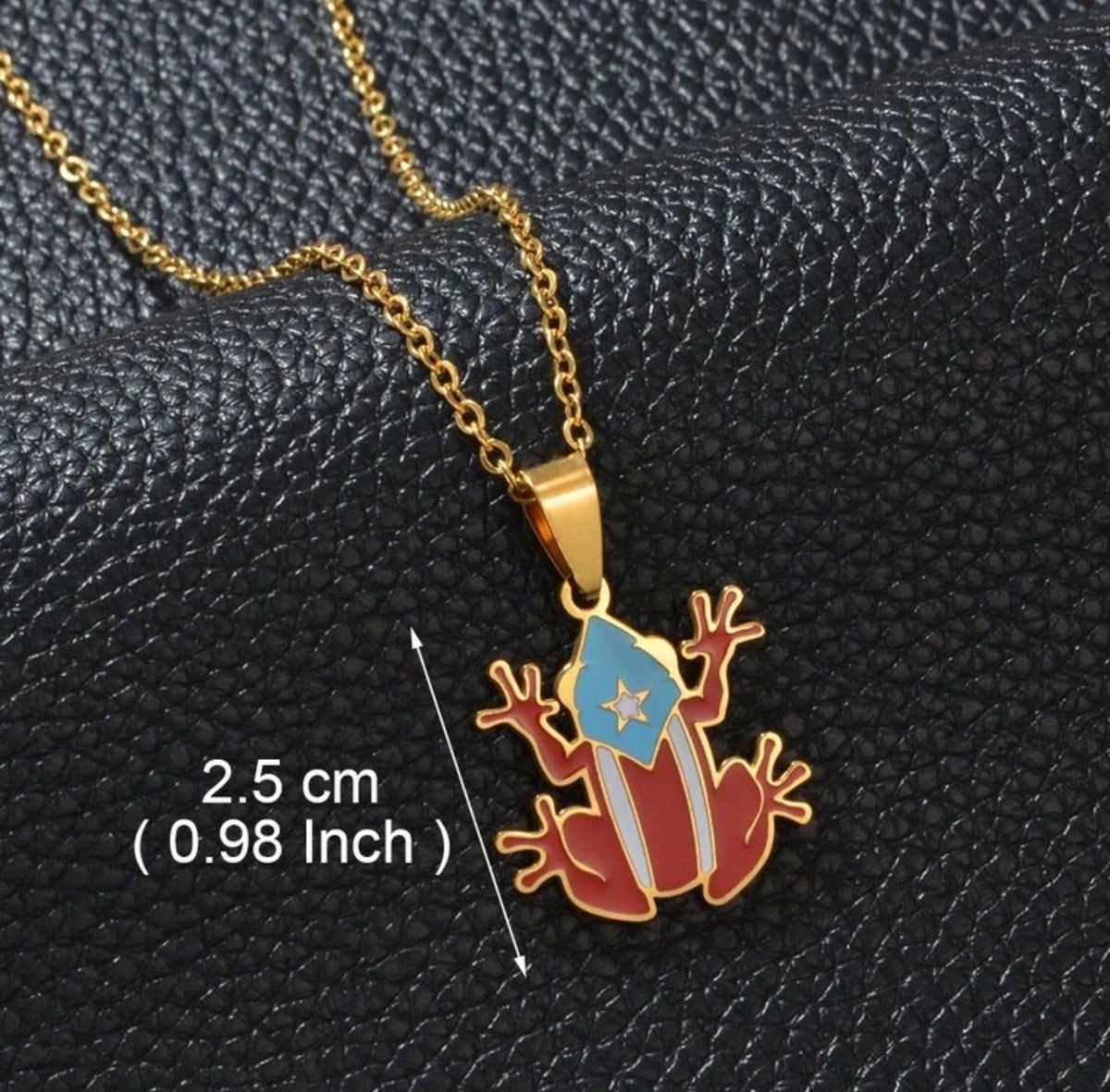 Boricua Coquí Frog Necklace Pendant Necklace