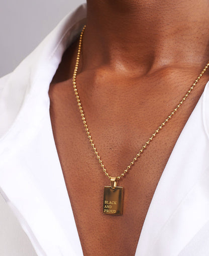 BLACK AND PROUD Necklace - GRISÉ NYC 1
