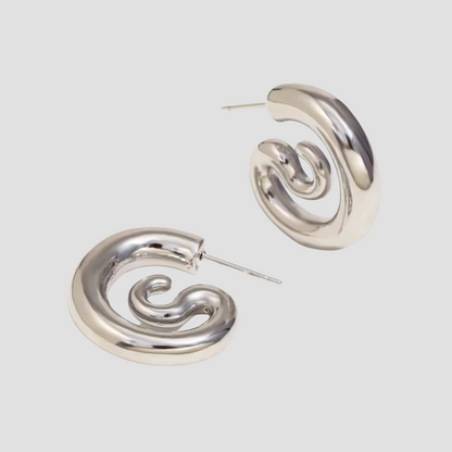Swirl 2.0 Stainless Steel Earrings - GRISÉ NYC 1