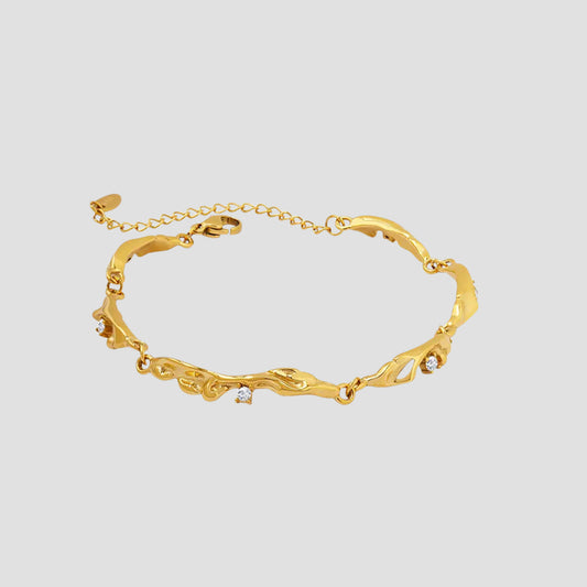 Rugged Jeweled Gold Bracelet-grise-nyc.com