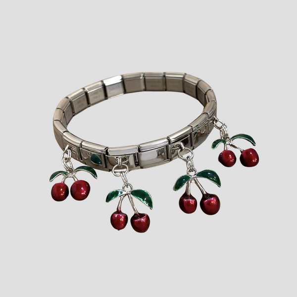 D.O.D GROUND CHERRY CHAIN Bracelet Cherry Stainless Steel Italian