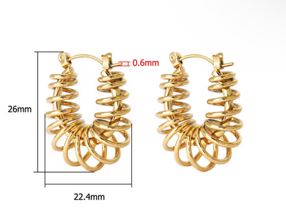 U-Shape Wire 18k Gold Earrings - GRISÉ NYC 4