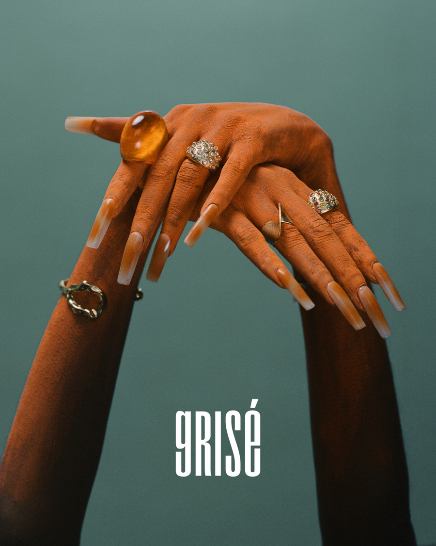 Dome Gemstone 18k Gold Plated Ring