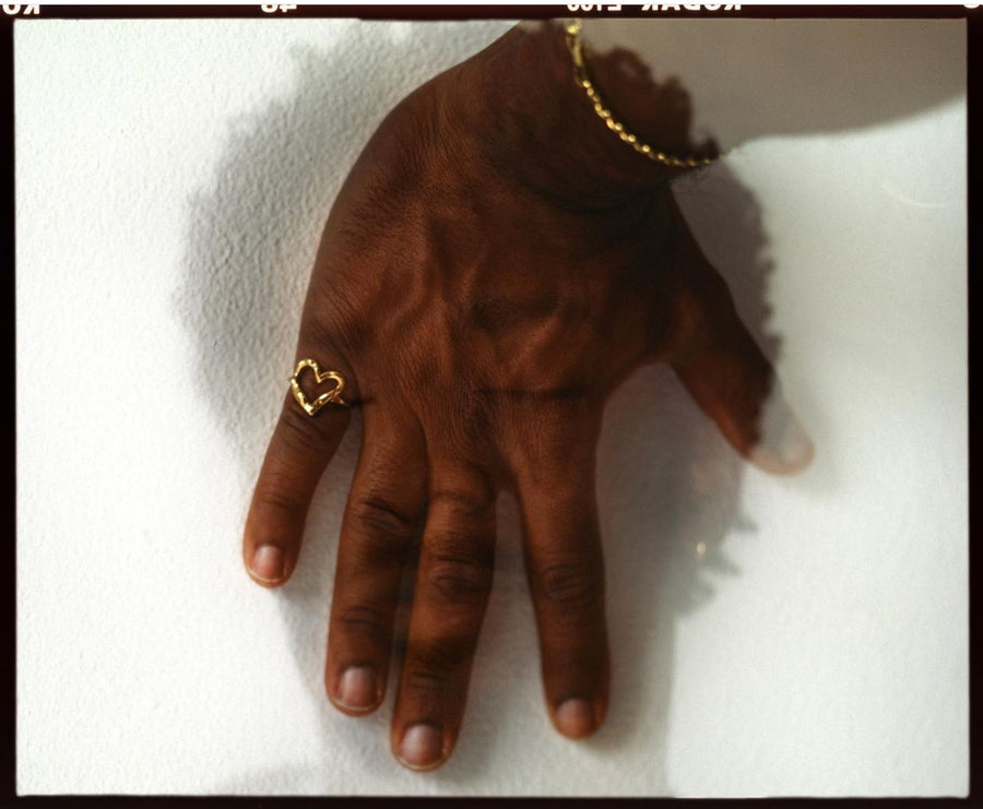 Heart 18k Gold Plated Ring