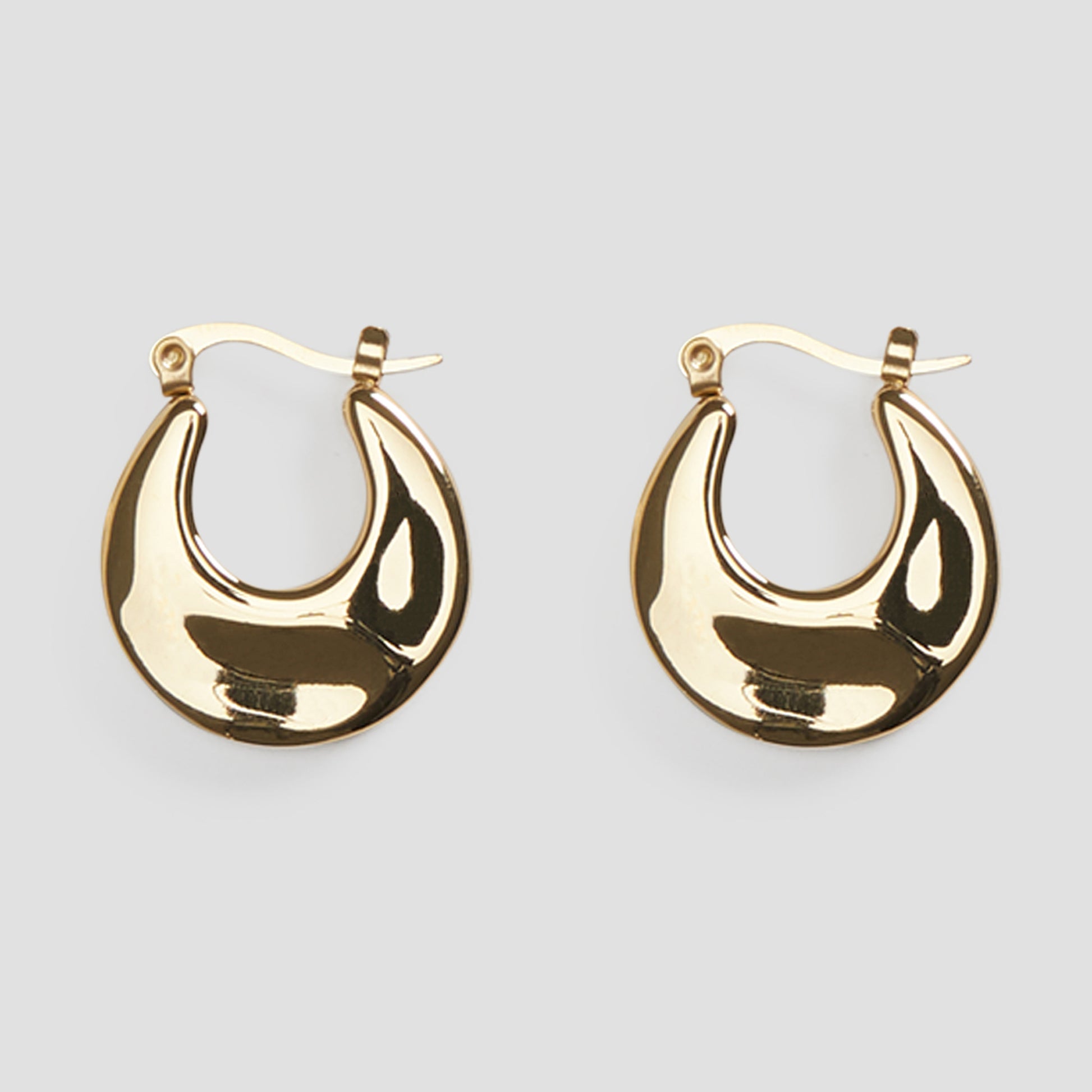 18k Gold Hoop Earrings-grise-nyc.com