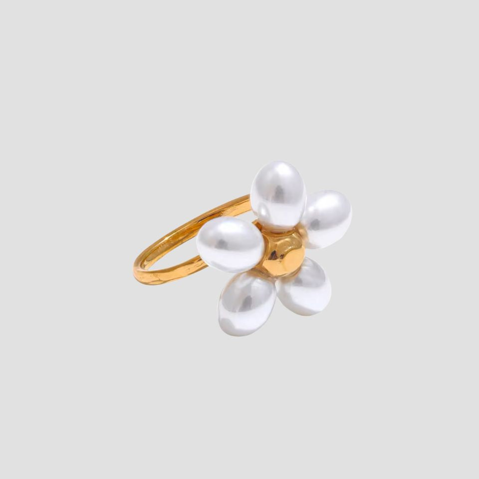 Perlita Flower 18k Gold Ring - GRISÉ NYC 1