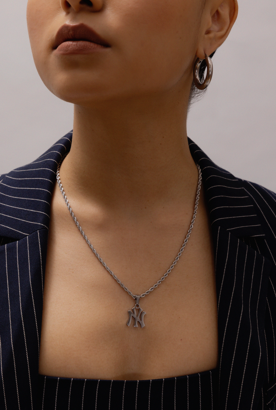New York Yankees Stainless Steel Rope Necklace