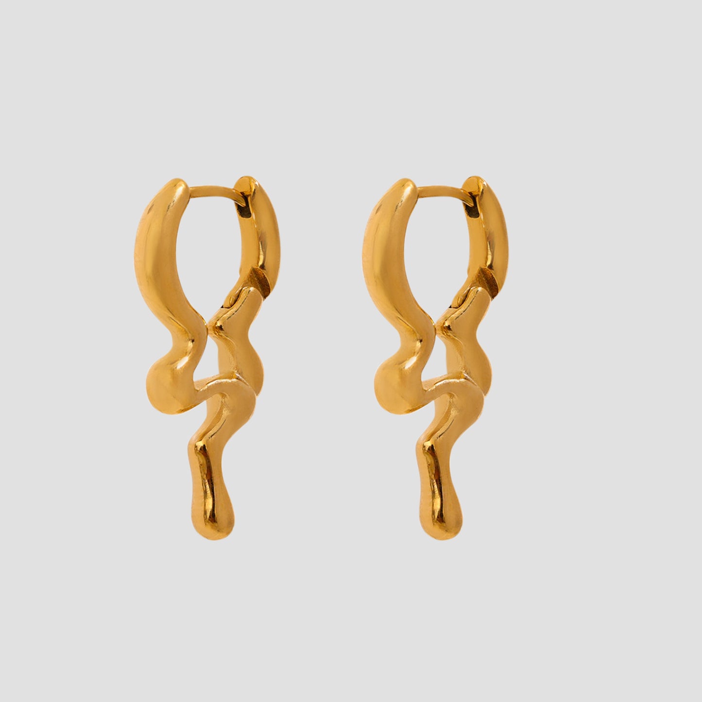 Gold Huggie Hoop Earrings-grise-nyc.com