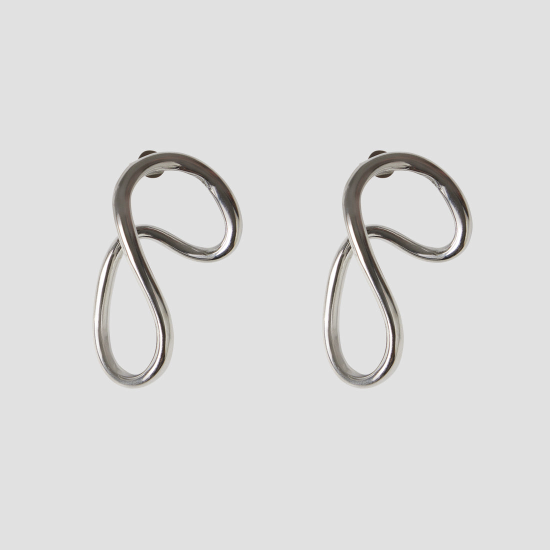 Irregular Stainless Steel Loop Earrings