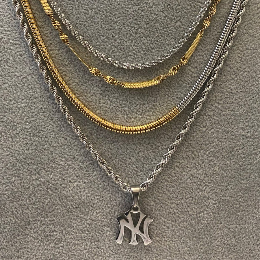 New York Yankees Stainless Steel Rope Necklace