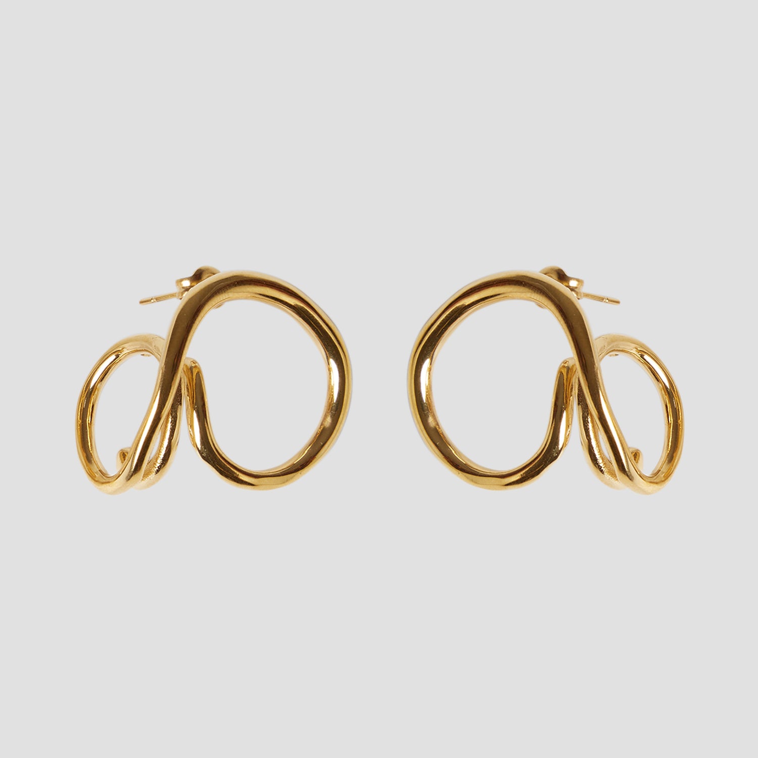 Infinity 18k Gold Loop Earrings