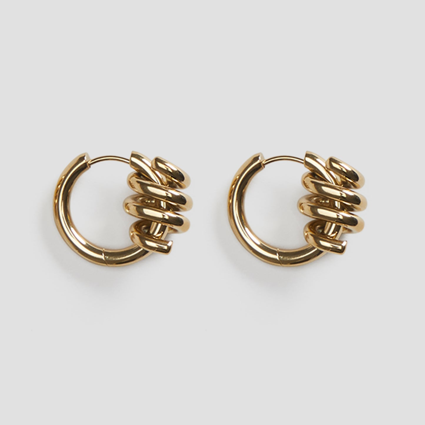 18k Gold Plated Hoop Earrings-grise-nyc.com