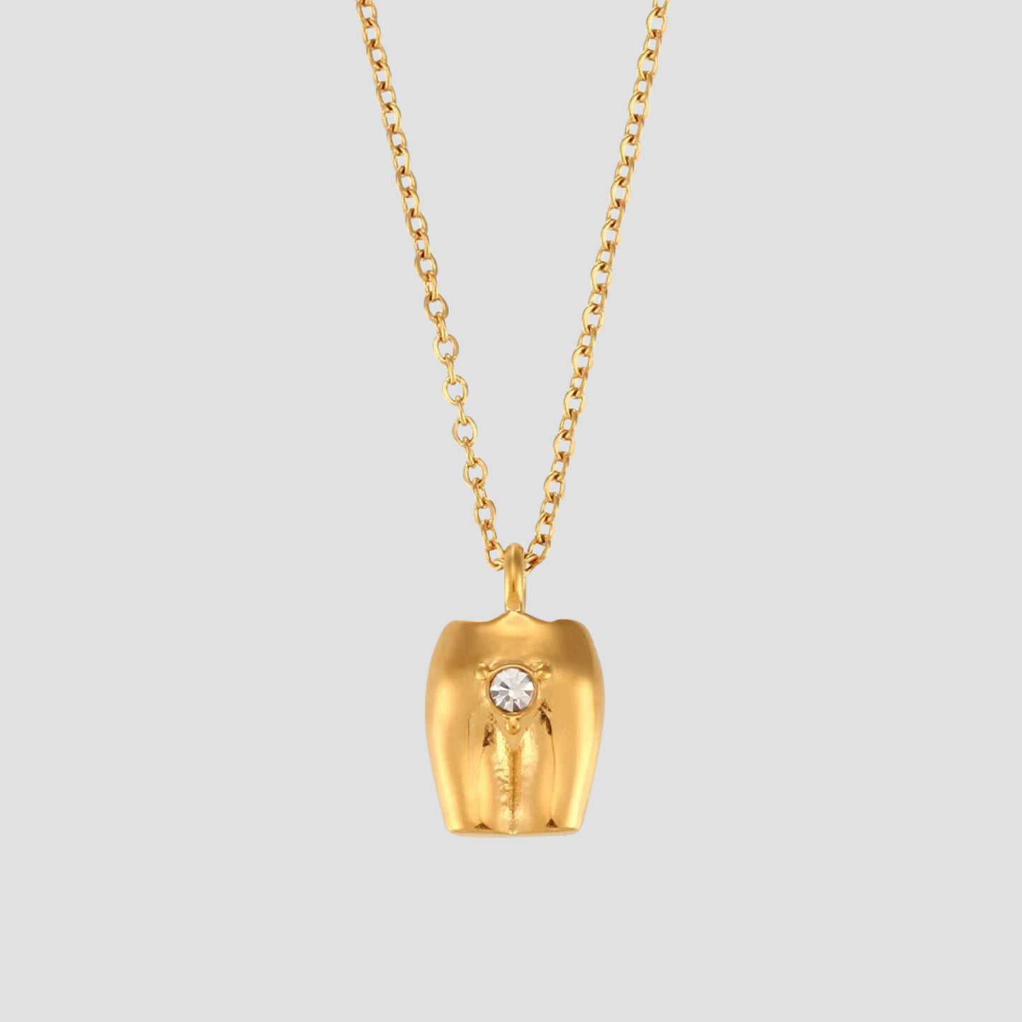 Gold Pendant Necklace-grise-nyc.com