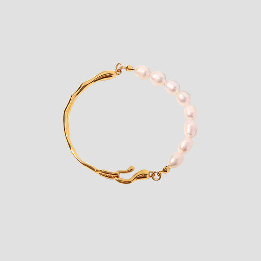 Mixed Water Pearl Gold Bracelet-grise-nyc.com