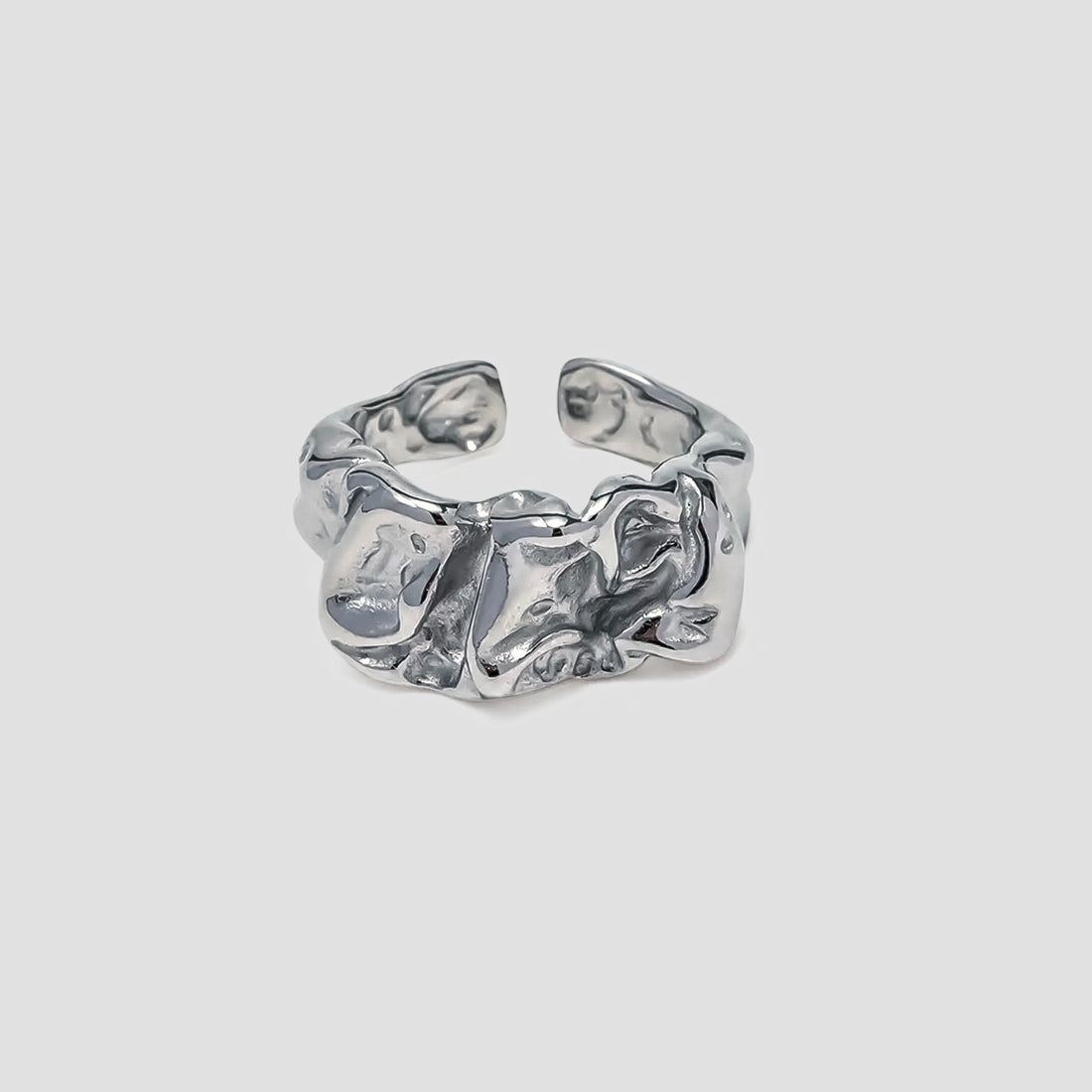 Rugged Nugget Silver Ring-grise-nyc.com