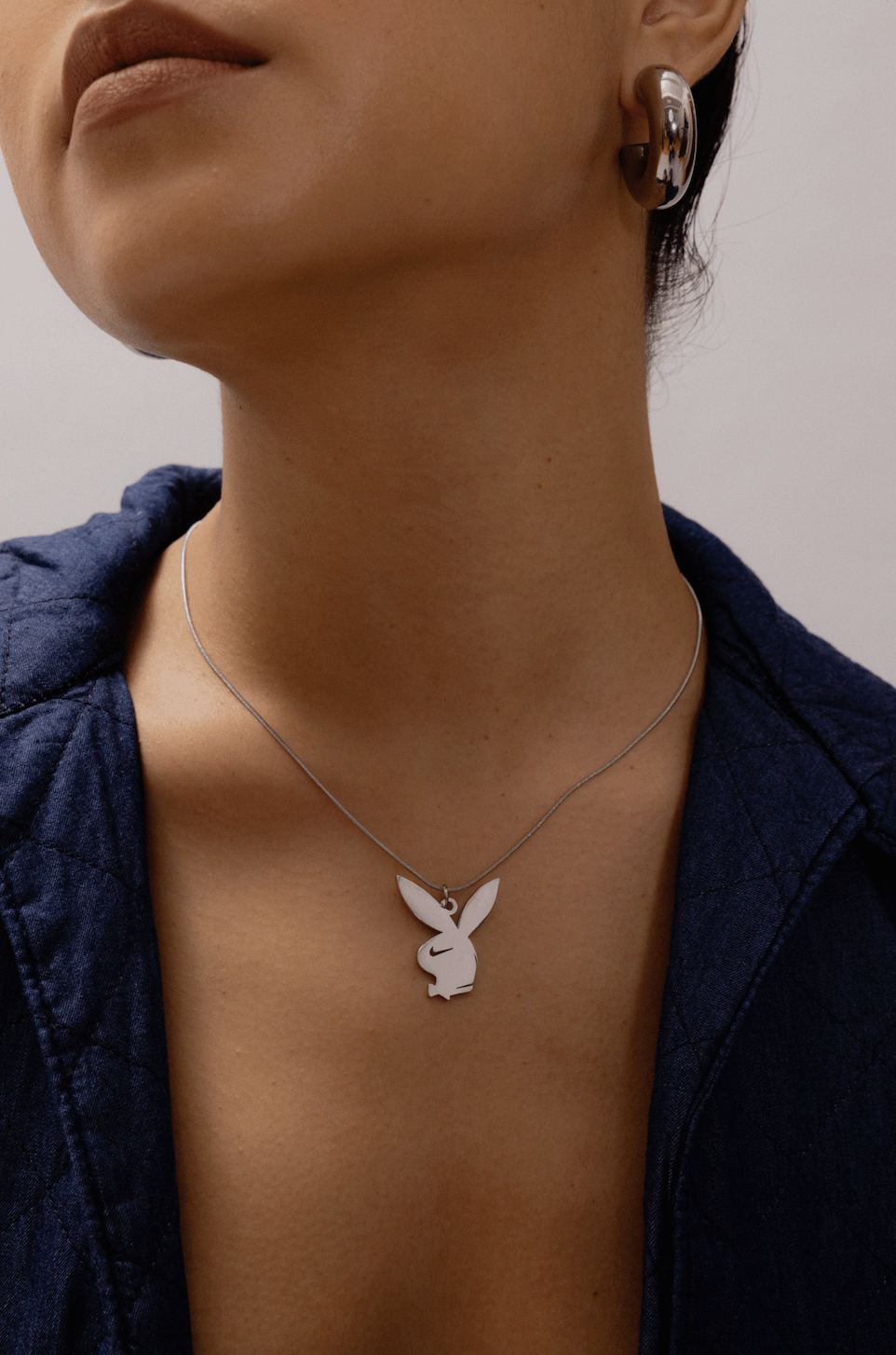 Just Do It* Bunny Necklace - Silver