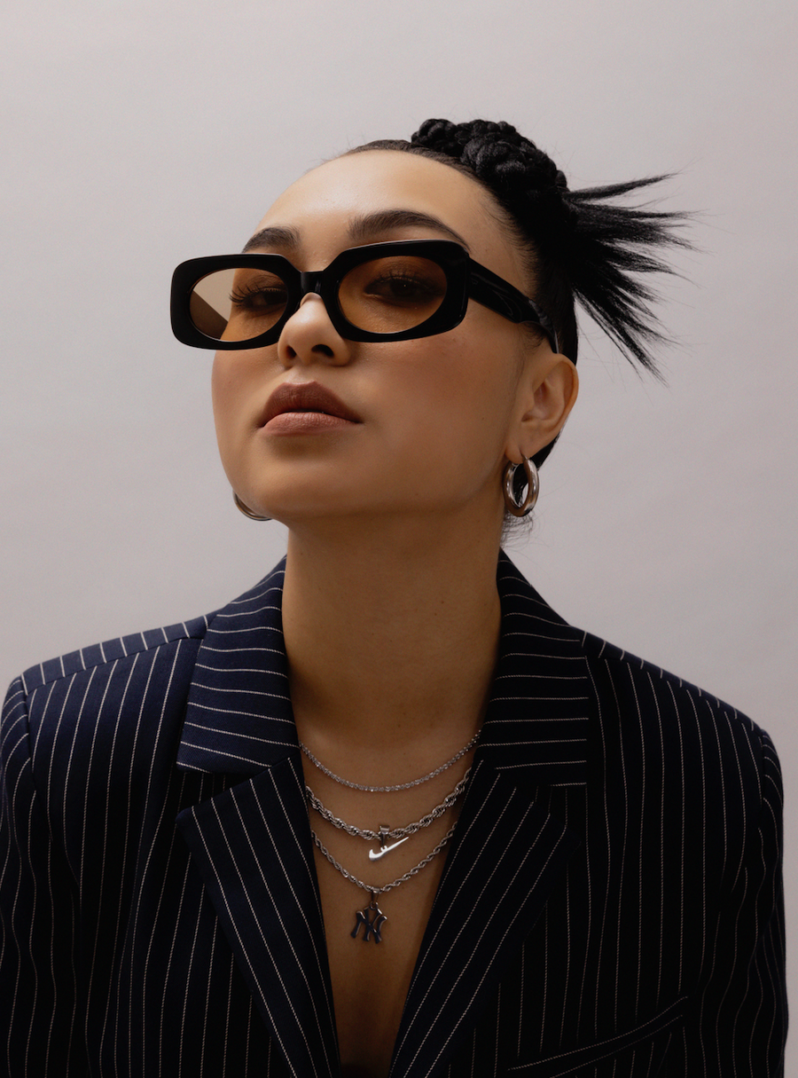 UV Protection Black-Brown Square Sunglasses