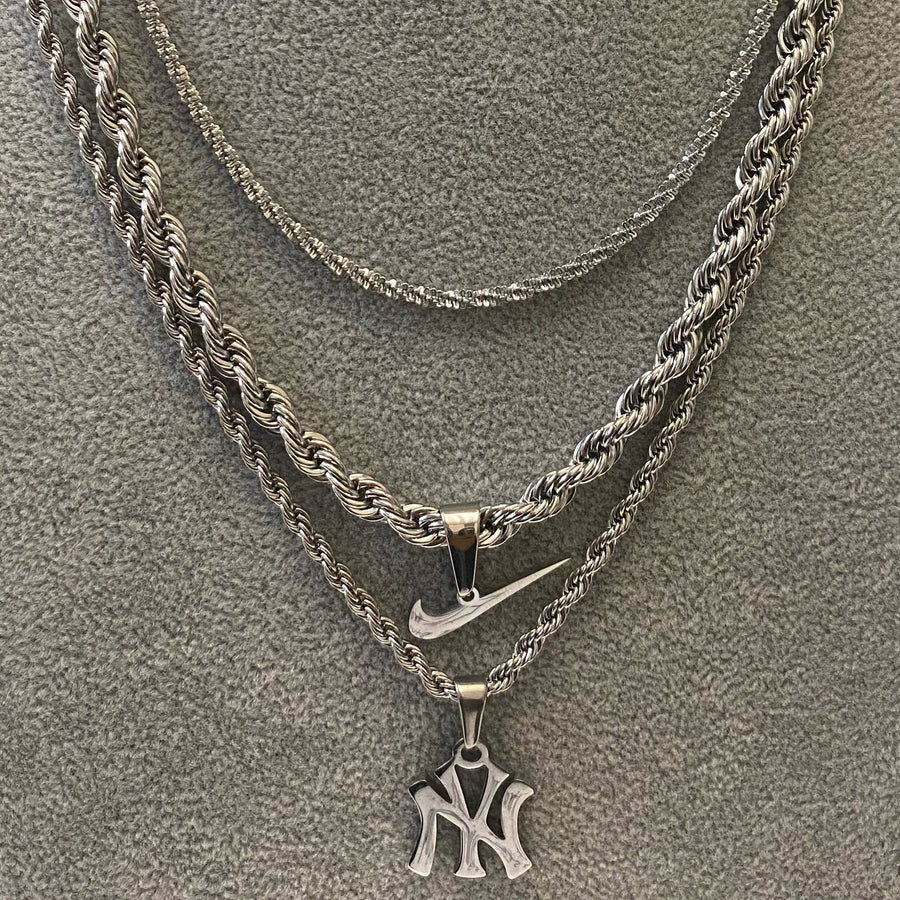 New York Yankees Stainless Steel Rope Necklace