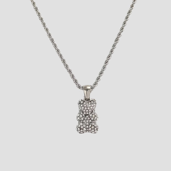 Eco-Friendly Women's Teddy Bear Stainless Steel Necklace