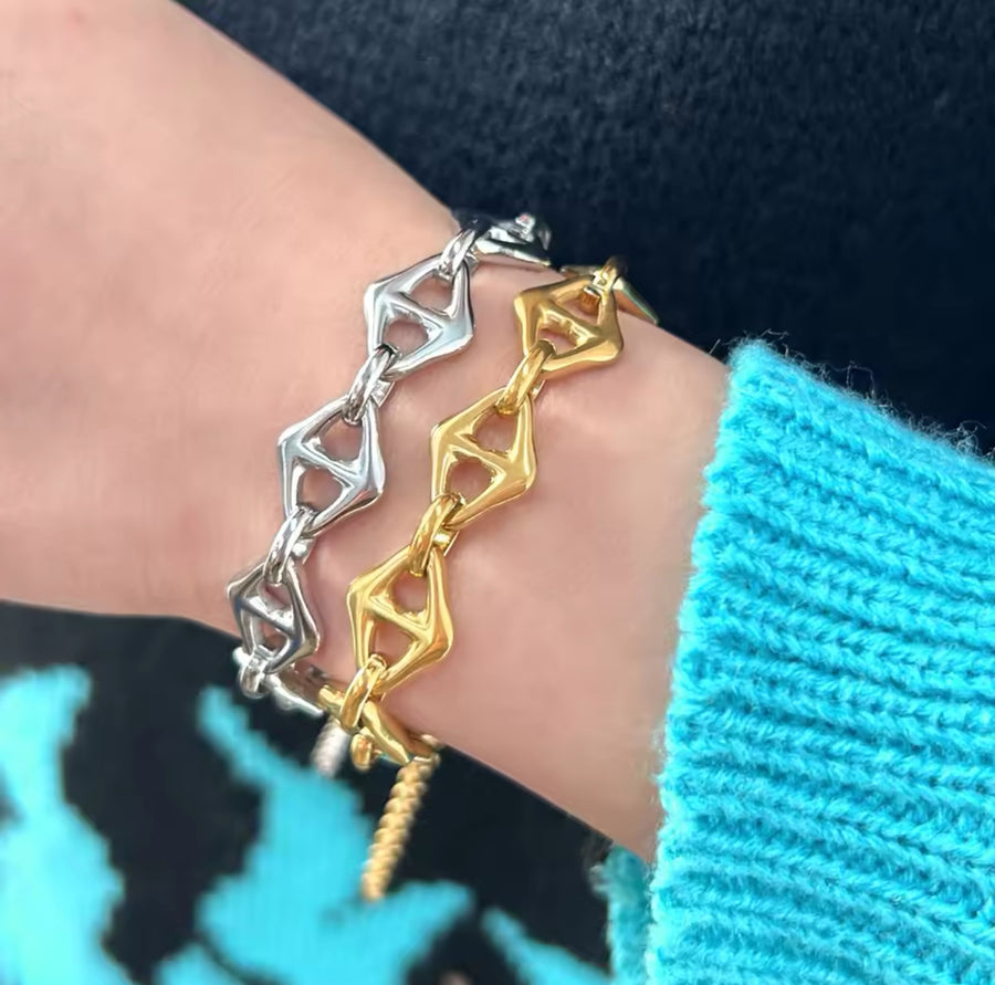 Triangle Mariner 18k Gold Plated Bracelet