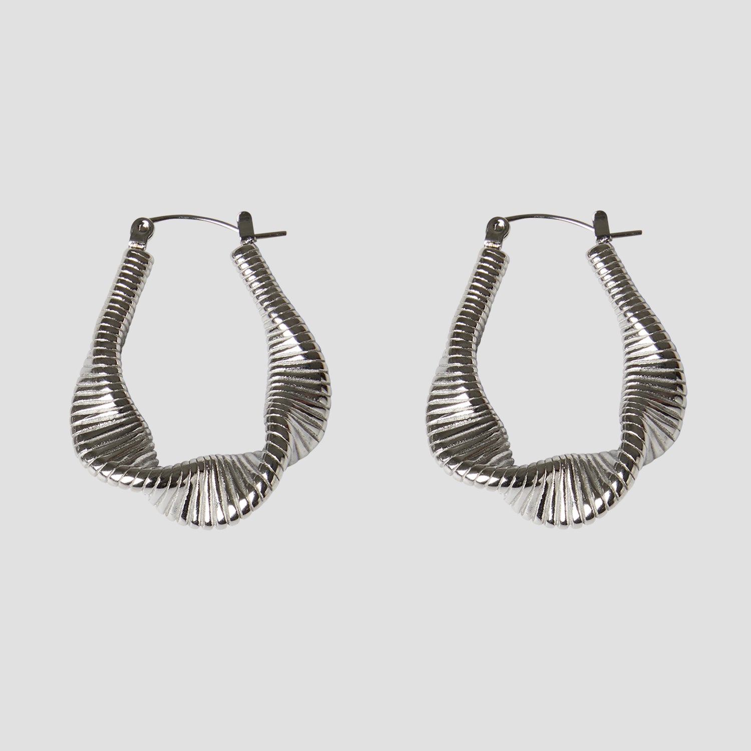 Stainless Steel Twist Geometric Earrings