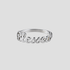 Blessed Ring in polished stainless steel featuring an open script "Blessed" design by GRISÉ NYC.