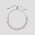 Blush pink baguette adjustable tennis bracelet stainless steel GRISÉ NYC