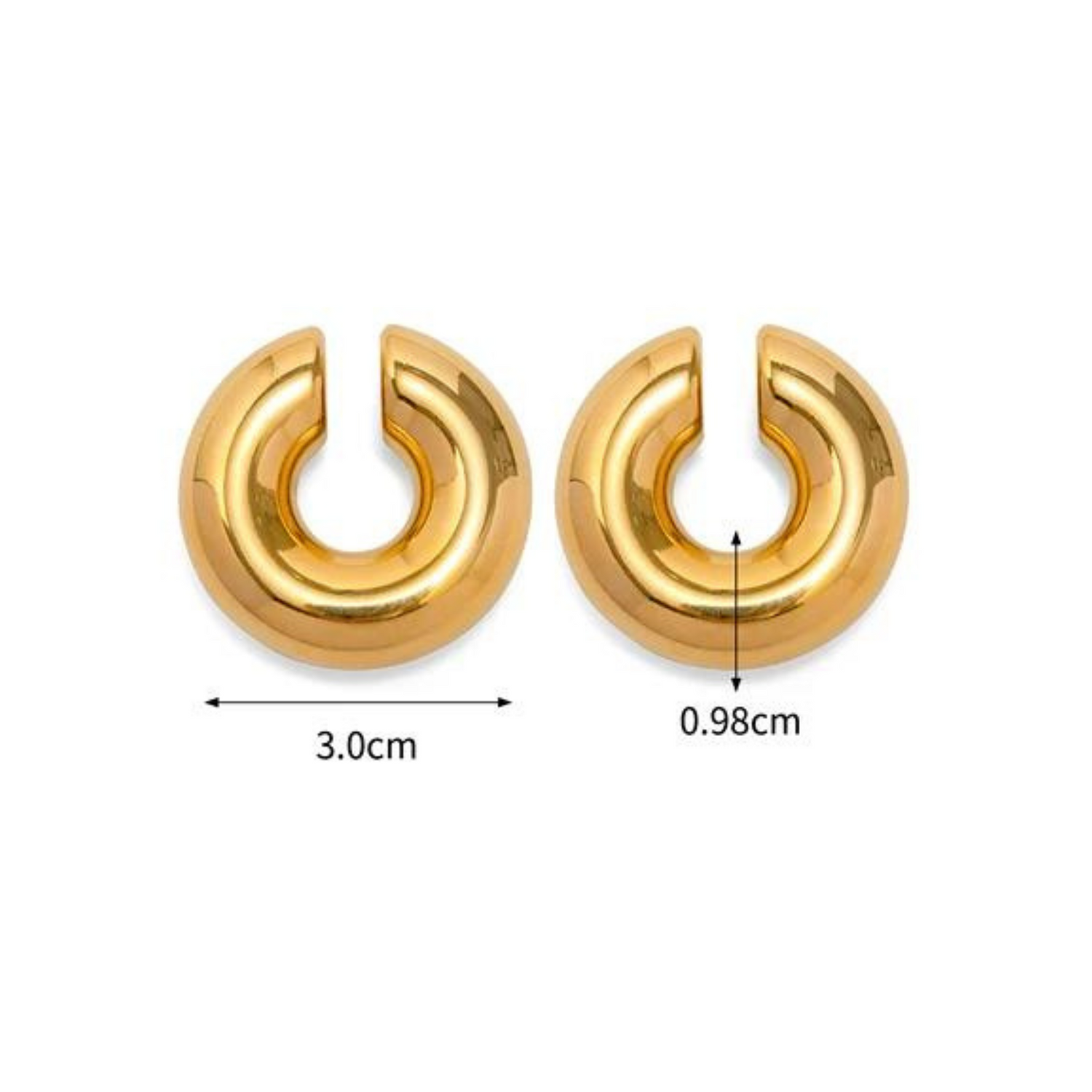 Chunky 18k Gold Ear Cuff Set - GRISÉ NYC 4