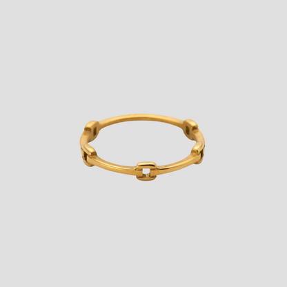 Dainty Minimal Link 18k Gold Ring - GRISÉ NYC 1