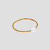GRISÉ NYC dainty single pearl gold ring 18k gold plated stainless steel minimal stacking ring