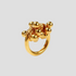 Fiesta 18k gold cluster ring stainless steel sculptural bead design GRISÉ NYC