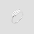 GRISÉ NYC silver 11:11 signet ring on a light grey background