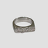babygirl stainless steel ring in polished stainless steel silver on white background