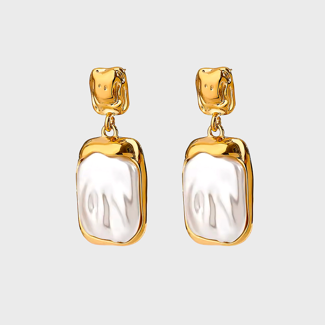 Perlita Baroque Pearl Drop Earrings in 18k Gold