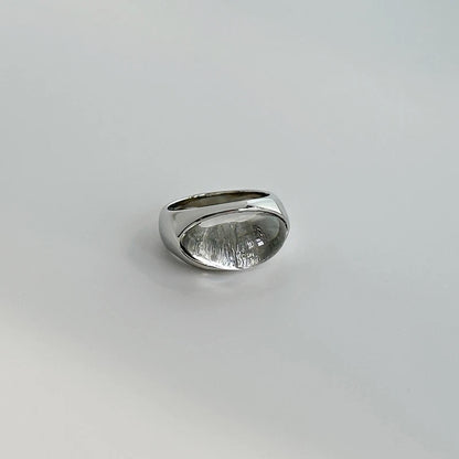 Clear Resin Ring with translucent resin stone