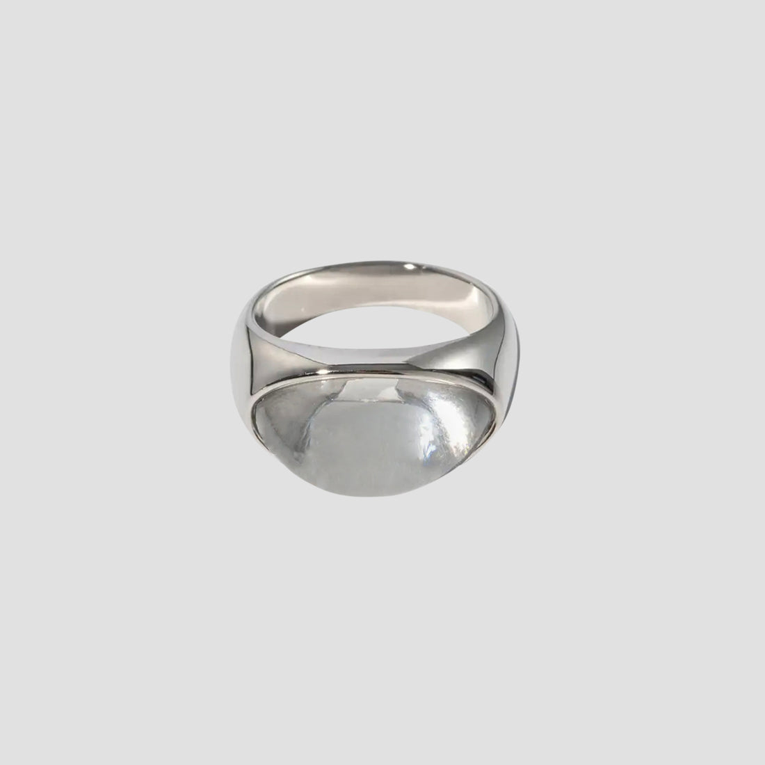 Clear Resin silver statement ring by GRISÉ NYC