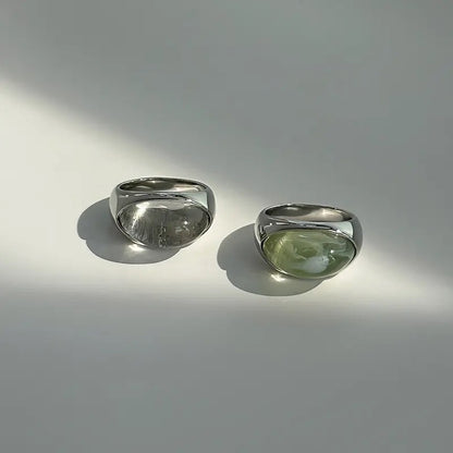 GRISÉ NYC Clear Resin Rings with unique translucent resin stones