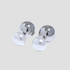 GRISÉ NYC 2 in 1 pearl stud earrings with stainless steel sphere.