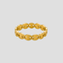 GRISÉ NYC Dainty Pigs Nose Link 18k Gold Ring featuring a polished mariner-inspired link design in 18k gold plated stainless steel.