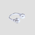 GRISÉ NYC double pearl open ring in stainless steel minimalist statement ring.